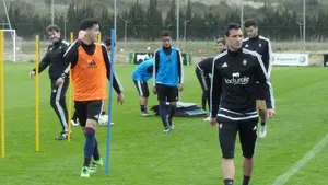 Entrenamiento de Osasuna en Tajonar, antes de recibir al Elche.