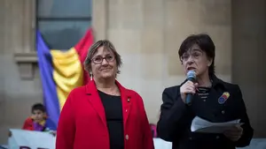 Edurne Eguino (I-E) en Pamplona: "La monarquía es el último símbolo de una sociedad arcaica"