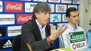 Rueda de prensa de Martín Monreal en Tajonar, antes de recibir al Valladolid