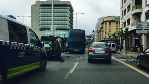 Retenciones en Pamplona por la avería de un autobús en Yanguas y Miranda