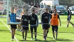 Partidillo de Osasuna en Tajonar, antes de recibir a la Ponferradina