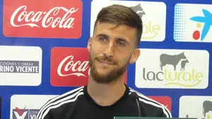 Rueda de prensa de Oier Sanjurjo en Tajonar, antes de recibir al Numancia