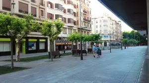 Una calle del Ensanche de Pamplona, la más exclusiva y cara de toda la ciudad