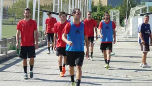 Casi hora y media de trabajo intenso en Tajonar con tres ausencias