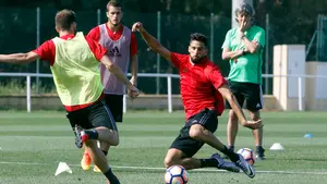 Osasuna entrena con ánimos renovados tras la victoria ante el Sevilla Atlético