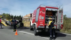 Fallece el hombre que sufrió quemaduras graves al intentar salvar a su perro tras un accidente de coche en Ayegui