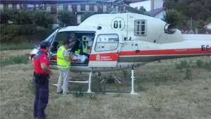 Trasladado en helicóptero un niño de 11 años al caer y lesionarse mientras se bañaba en el río Irati