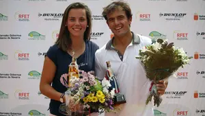 Eduardo Sanz y Marta Sexmilo reinan en el tenis navarro