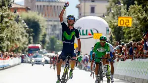 El Movistar Giovanni Visconti, primer líder en Toscana tras un brillante final en Montecatini,