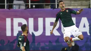 Sergio León, autor de dos goles de Osasuna: "Estamos muy contentos porque ya nos merecíamos la victoria"