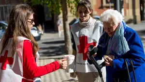 Huchas de solidaridad: las mejores imágenes de la celebración del Día de la Banderita en Pamplona