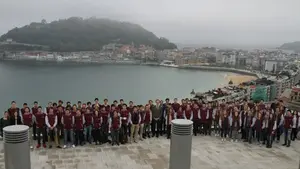 Cuarenta estudiantes navarros, entre ellos el jugador de Osasuna Olavide, participan en Talento Deportivo de la UN