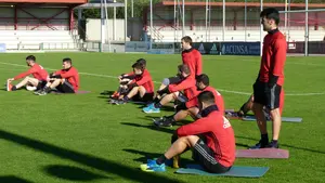 Entrenamiento de Osasuna, después del partido de Copa en Granada
