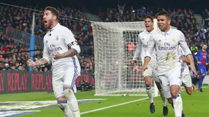 Sergio Ramos, autor del gol del empate en el Nou Camp: "Buen centro de Modric para variar y buen gol"