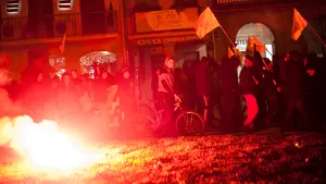 El vandalismo vuelve a las calles de Pamplona con una manifestación abertzale promoviendo la lucha por los gaztetxes