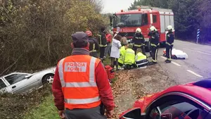 Herida una mujer tras un angustioso accidente en el que ha quedado atrapada bajo un coche en Beasoáin 