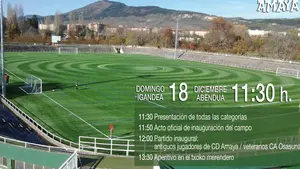 La Ciudad Deportiva Amaya va a inaugurar este domingo su nuevo campo de fútbol de hierba artifical