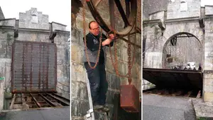 Pamplona prepara la llegada de los Reyes Magos: el puente del portal de Francia se levantará por décimo año para sus Majestades