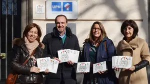 Los pictogramas del autismo se abren paso en Navarra: UPN es el primer partido político en colocarlos en su sede