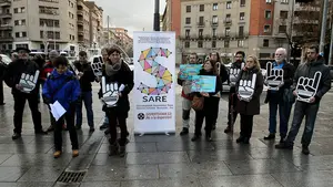 14 ayuntamientos de la Barranca reivindican en Pamplona su apoyo a los presos de ETA con la iniciativa "Yo denuncio"