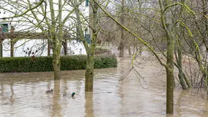 Cinco carreteras de la red secundaria de Navarra, cortadas por desbordamientos de los ríos