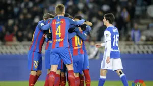 El Barcelona abre la tamborrada ganando a la Real Sociedad en la ida de los cuartos de final de Copa