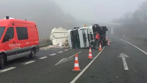 Detenido el camionero herido este martes en Sunbilla por manipular el tacógrafo y triplicar la tasa de alcoholemia