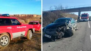 Sigue el GPS y acaba atrapado en un barrizal de Bardenas Reales hasta que la Policía Foral acude a socorrerle