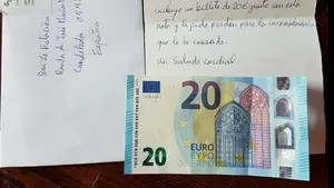 La otra cara del 'simpa': se olvidó de pagar la consumición en un bar y les mandó 20 euros junto a esta carta