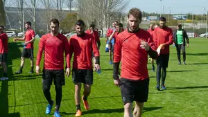 Fausto Tienza se incorpora al trabajo del grupo en el regreso de Osasuna a las instalaciones de Tajonar