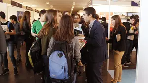Miles de jóvenes navarros han pasado por el Salón Europeo del Estudiante y el Empleo en Baluarte