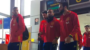 La selección española llega a Asturias, donde jugará este viernes ante Israel en el estadio El Molinón