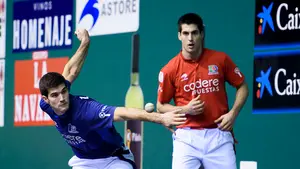 El zaguero Jos&eacute; Javier Zabaleta es el primer pelotari navarro eliminado del Manoman&iacute;sta 2017 en Lekeitio