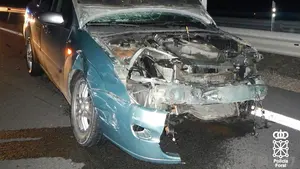 Cóctel de drogas que acaba en colisión en Fontellas: dos coches se estrellan y ambos conductores dan positivo