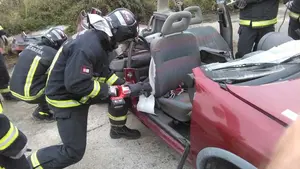 Las imágenes de los entrenamientos de los nuevos bomberos de Navarra