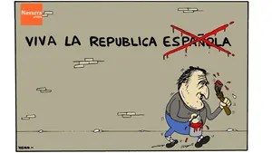 Viñeta: "Asirón también se une a la celebración de la II República española"
