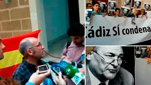 Así han sido los tensos momentos que ha vivido Abaurrea, concejal de Bildu en Pamplona, a su llegada a Cádiz