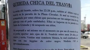 La carta con la que un joven de Murcia ha empapelado la ciudad para encontrar a una chica de la que se enamoró en un tren
