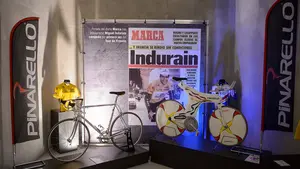 Un paseo por la historia del deporte mundial en Baluarte: del Ferrari de Alonso a la bicicleta de Induráin y las zapatillas de Ronaldo