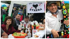 Los concejales de Bildu en Pamplona celebran las fiestas de la Chantrea con pancartas en favor de los asesinos de ETA