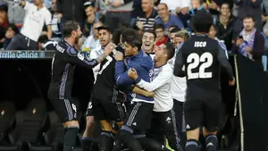 El Real Madrid acaricia el t&iacute;tulo de liga despu&eacute;s de superar al Celta en el partido aplazado en Bala&iacute;dos