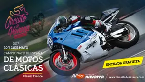 Vuelve la competición al Circuito de Navarra con la Copa de España y la Copa de Francia de motos clásicas