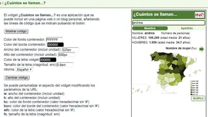 Averigua cu&aacute;ntas personas se llaman como t&uacute;, en qu&eacute; provincia hay m&aacute;s 'Mar&iacute;as' o 'Juanes' y la media de edad de cada nombre