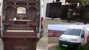 Un &oacute;rgano entre el bot&iacute;n: pillados en Elizondo con la furgoneta cargada de frigor&iacute;ficos, televisores y un piano