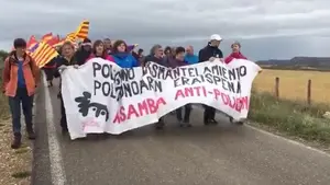 Una marcha vuelve a pedir desmantelamiento del polígono de tiro de las Bardenas Reales
