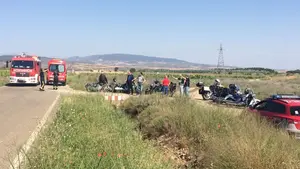 Dos personas han resultado heridas en un choque ocasionado en una concentración motera en Cintruénigo