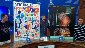 El navarro Alfredo Le&oacute;n, ganador del concurso de carteles de la Semana Grande de San Sebasti&aacute;n
