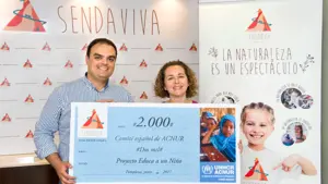 Diversión y solidaridad: Sendaviva dona 2.000 euros a ACNUR para escolarizar a 100 niños refugiados