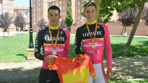 Doblete del equipo Lizarte: Castrillo y Samitier, oro y plata en el campeonato de España contrarreloj sub-23