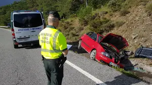 Heridos un matrimonio y su hija de 6 meses al salirse de la carretera cuando circulaban entre Aoiz y Nagore
